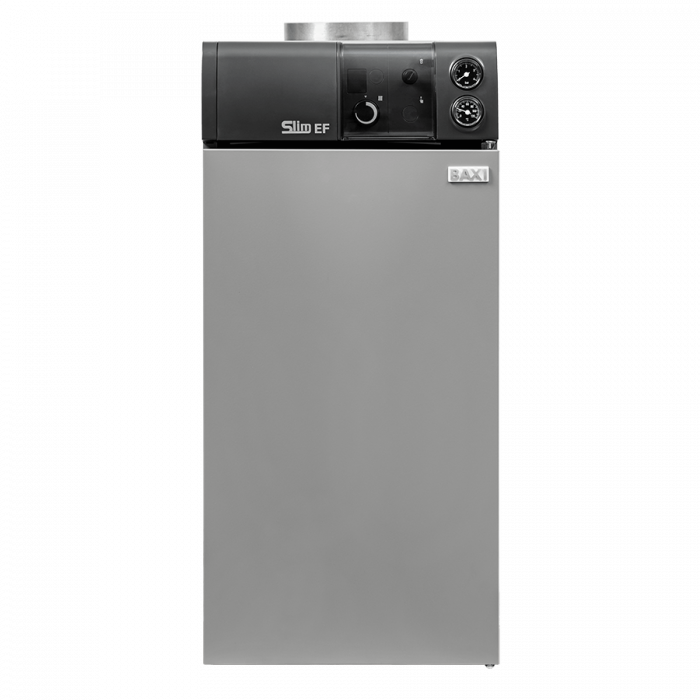 Напольный газовый котел Baxi SLIM EF 1.39, с дымовым колпаком диаметром 180 мм