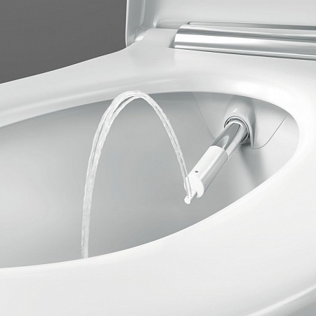 Подвесной унитаз-биде AquaClean Sela: Керамический унитаз: белый / KeraTect, Декоративная панель: белый, Geberit