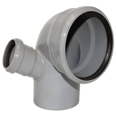 Отвод с левым патрубком ПП D 110/050*87° СИНИКОН