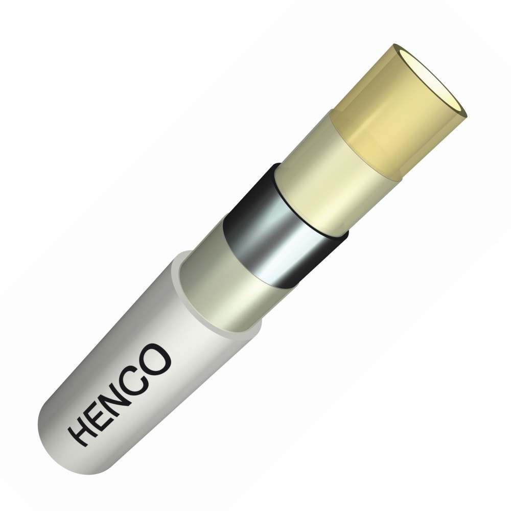Труба HENCO RIXc в синей гофре, PEXc-AL-PEXc, 20х2, бухта 25 метров