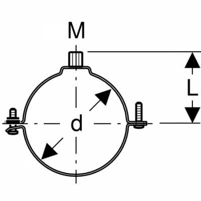 Хомут с соединительной муфтой M8/M10: di=110мм, Geberit