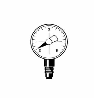 МАНОМЕТР MANOMETER 0-40BAR D100 1/2"           MS
