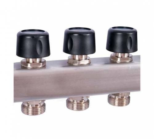 UPONOR SMART S КОЛЛЕКТОР С КЛАПАНАМИ СТАЛЬНОЙ, ВЫХОДЫ 4X3/4" ЕВРОКОНУС '1И