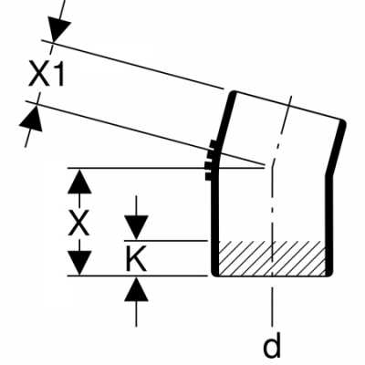 Отвод Silent-db20: 15°, d=160мм, Geberit