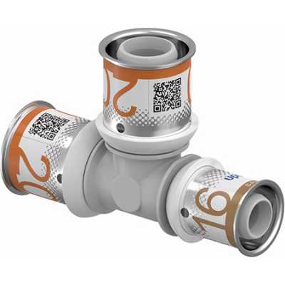 UPONOR S-PRESS PLUS ТРОЙНИК РЕДУКЦИОННЫЙ КОМПОЗИЦИОННЫЙ PPSU 20-20-16 '10Ф