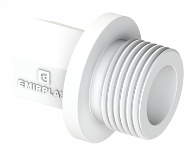 Заглушка резьбовая PP Dу 1/2'' - белый, SPL-EmirPlast