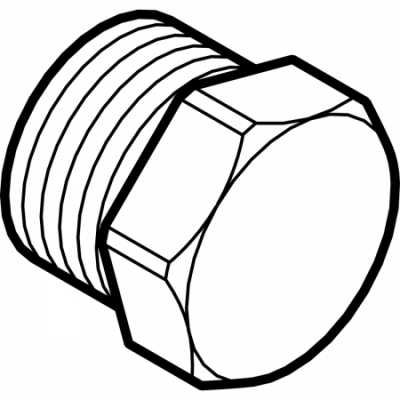 Заглушка с наружной резьбой: CW617N, R=1дюйм, Geberit