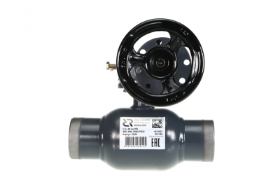 Шаровой кран RJIP Premium WW WG DN 500 PN 25 Т= 180 °С, приварной, стандартный проход, с редуктором, корпус-углеродистая сталь, Ридан