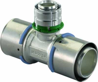 UPONOR S-PRESS ТРОЙНИК РЕДУКЦИОННЫЙ ЛАТУННЫЙ 40-32-40 '5C