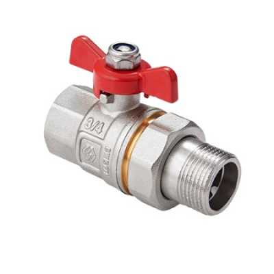Кран шаровой полнопроходной MVI с полусгоном и ручкой-бабочкой 1/2" PN40