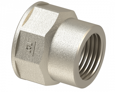 Муфта переходная под ключ ВР/ВР  1''X1/2'' - Никелированный