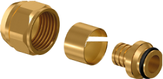Usystems зажимной адаптер Flex-X латунный PE-X 16x2,2-1/2"ВР '50И