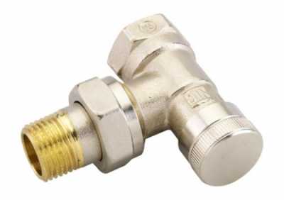 Клапан запорный угловой никелированный RLV Ду 15 Danfoss
