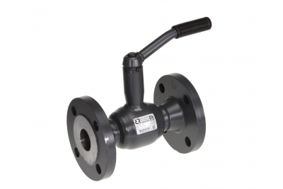 Шаровой кран RJIP Premium FF DN 40 PN 40 Т= 200 °С, фланцевый, стандартный проход, с рукояткой, корпус-углеродистая сталь, Ридан