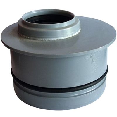 UPONOR ПЕРЕХОД КАНАЛИЗАЦИОННЫЙ ДВУХРАСТРУБНЫЙ КОРОТКИЙ Д.110/50ММ СЕРЫЙ '15C