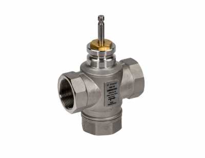 Трехходовой регулирующий клапан VRB-3R DN 15 PN 25, Kvs 2,5 м³/ч, с внутренней резьбой, корпус- нержавеющая сталь, Ридан