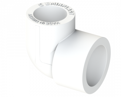 Переходной угольник PP 90° ВВ Dу 32X25 - белый, SPL-EmirPlast