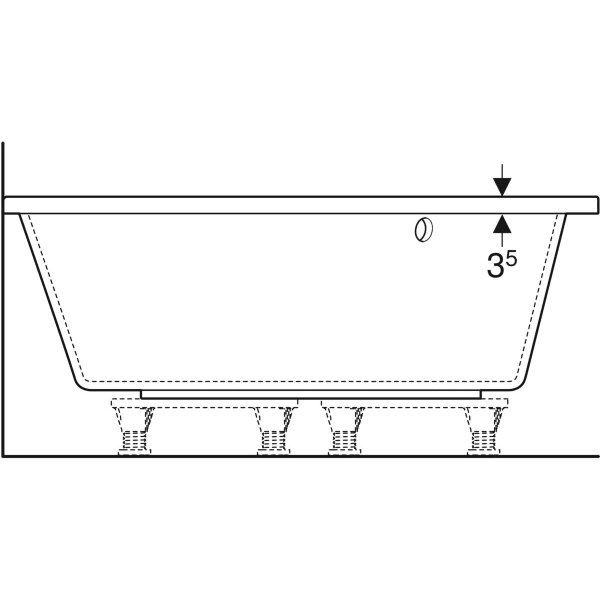 Ванна угловая Geberit Renova: L=135см, B=135см