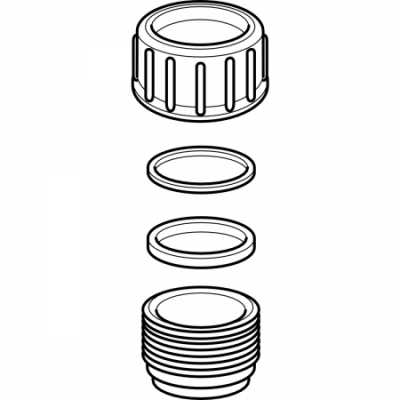 Geberit резьбовая муфта в сборе, из ПНД, d 32 мм