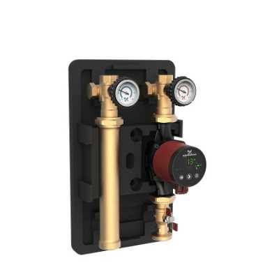 Насосная группа с прямым контуром 1" в теплоизоляции с насосом UPS 25-40 HEATMIX D25 UPS 40