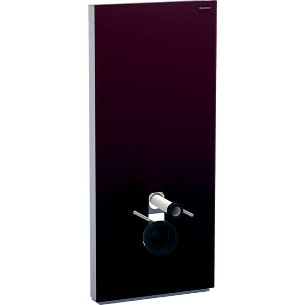 Сантехнический модуль Geberit Monolith Plus для подвесного унитаза, 114 см, передняя обшивка из стекла: стекло, умбра, алюминий