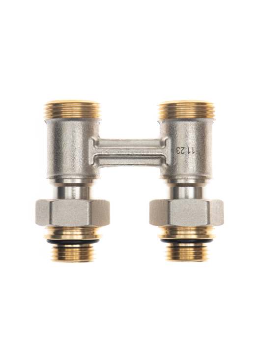 LV-KB подключение 1/2x3/4, PN10, Tmax 120 C, прямой, с нижним подключ, без возможности опорожнения, клапан запорный для нижнего присоед. к радиатору, Ридан