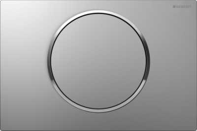 Смывная клавиша Geberit Sigma10, смыв/стоп: матовый хром, глянцевый хром