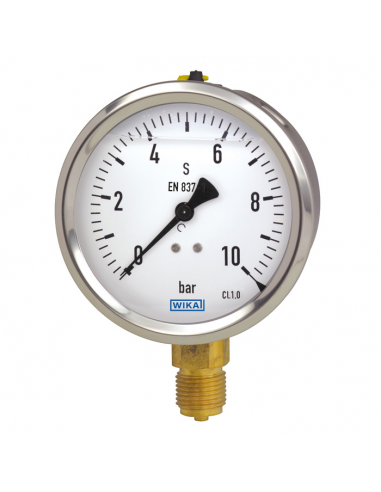МАНОМЕТР Pressure gauge 0-16bar D63 1/4" backside