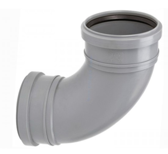 UPONOR ОТВОД КАНАЛИЗАЦИОННЫЙ ДВУХРАСТРУБНЫЙ УДЛИНЕННЫЙ Д.110ММ 88,5ГР СЕРЫЙ '15C