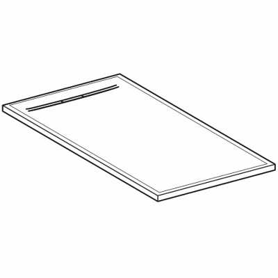 Прямоугольный душевой поддон Geberit Sestra: L=140см, B=80см, Графит / Структура натурального камня