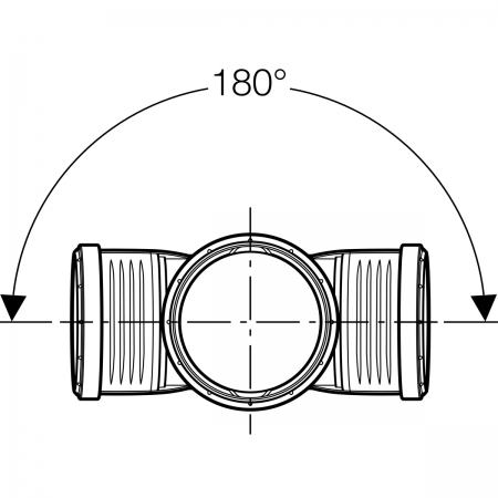 Крестовина Geberit Silent-PP 87,5°: d=125мм, d1=110мм