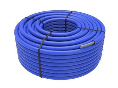 Труба SPL Pex-a 20x2.8 (10 бар, бухта 100 метров) в Изоляции 6 мм с СИНЕЙ защитной оболочкой
