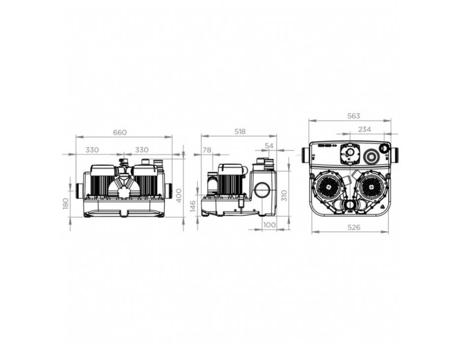 Канализационная установка SANICUBIC 2 HP, SFA
