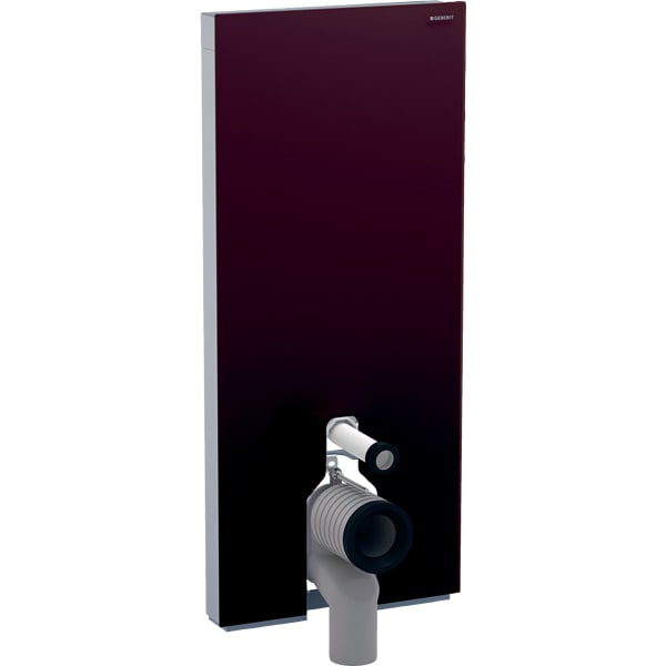 Сантехнический модуль Geberit Monolith Plus для напольного унитаза, 114 см, передняя обшивка из стекла: стекло, умбра, алюминий