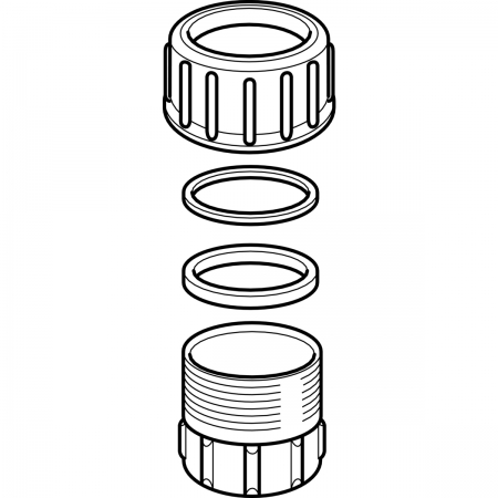 Geberit переходник из латуни с внутренней резьбой, d 2" x 56 мм