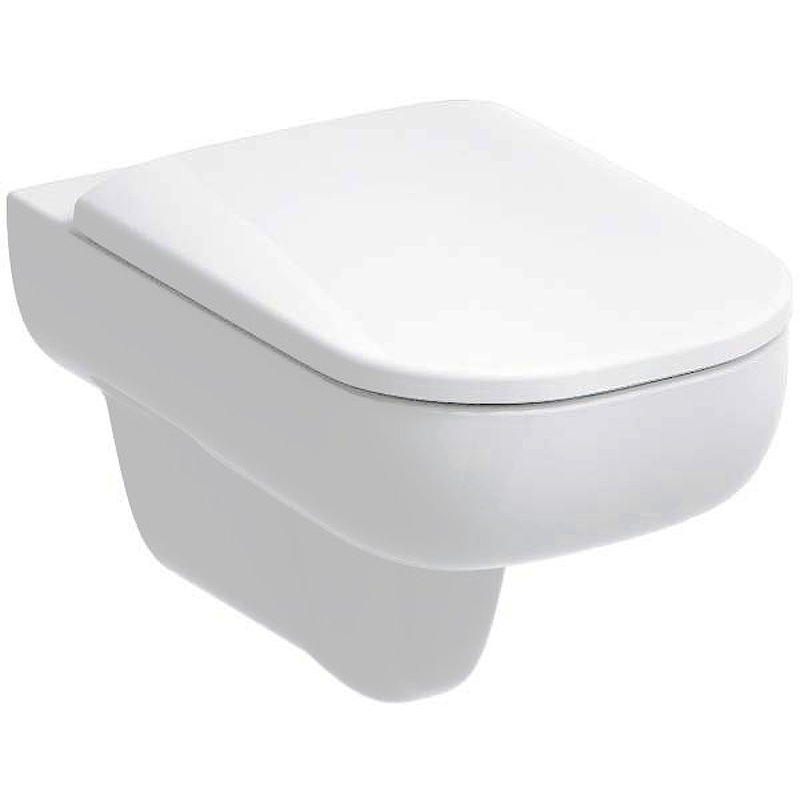 Подвесной унитаз вертикальный смыв Geberit Smyle, Rimfree: T=54см, Белый
