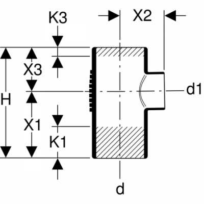 Тройник Silent-db20 88,5°: d=135мм, d1=110мм, Geberit