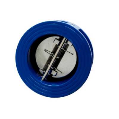 Клапан обратный двухстворчатый CB4450 DN 400 PN 25, межфланцевый, корпус и створки-ковкий чугун, уплотнение EPDM , Tecofi