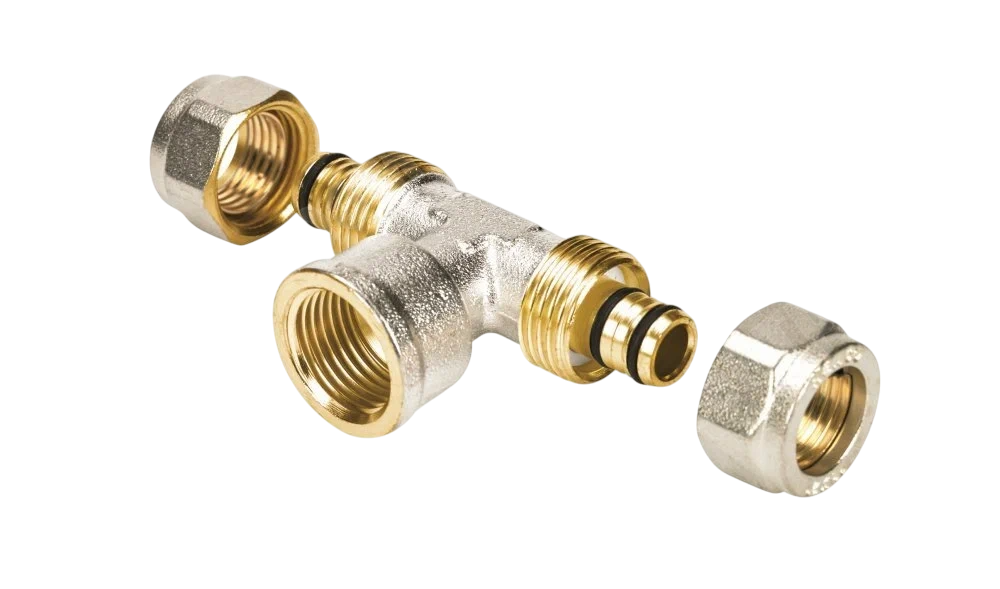 Тройник ВР обжим, 16x1/2"x16