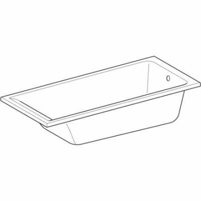 Прямоугольная ванна Tawa тонкое исполнение, с ножками: 170x75см, Общий объем=234л, Geberit