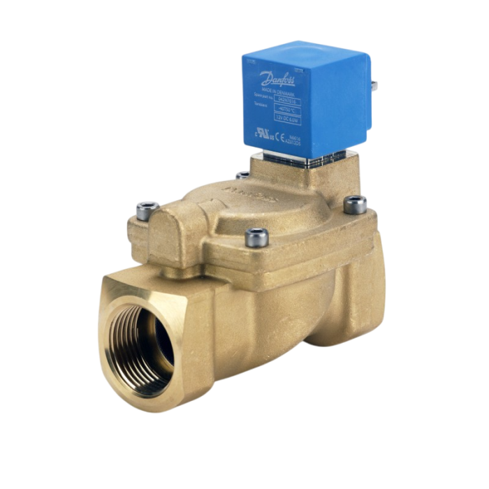 Клапан электромагнитный EV220W, Ду 22 мм, латунь,NBR,G 1, НО, с катушкой