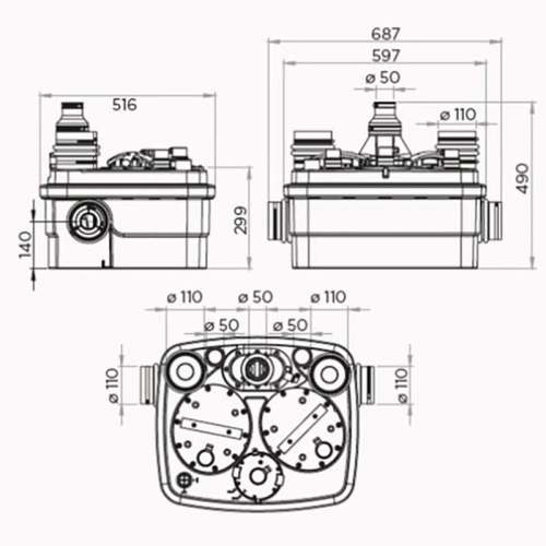Канализационная станция SFA SANICUBIC 2 CLASSIC IP68 NM