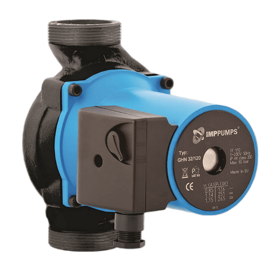 Циркуляционный насос с мокрым ротором GHN 32/40-180, 1x230В, 50 Гц, 50 Вт, трубное присоединение Rp 1¼" PN10, монтажная длина L=180 мм, IMP PUMPS