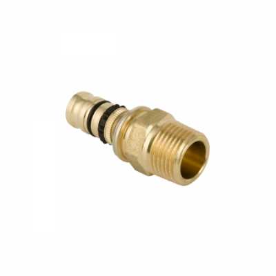 Переходник Mepla с наружной резьбой: CW617N, d=20мм, R=1/2дюйм, Geberit