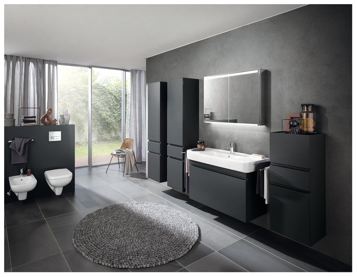 Подвесной унитаз вертикальный смыв Geberit Renova Plan, Rimfree: T=54см, Белый