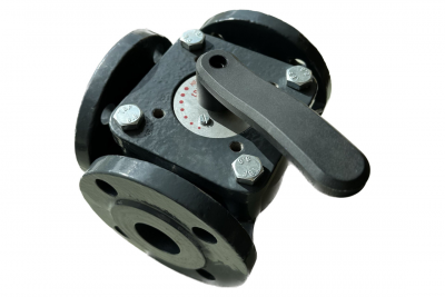Клапан регулирующий поворотный HFE-3R  DN 25 PN 6, Kvs 18 м³/ч, Тmax = 110 °С, фланцевый, корпус-чугун, Ридан