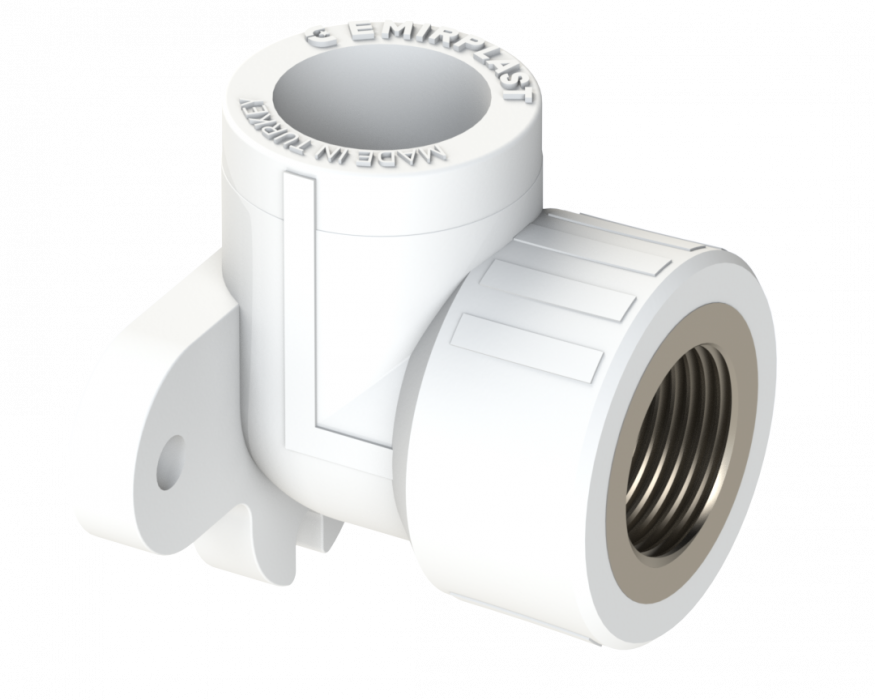 Водорозетка PP ВР Dу 25X3/4'' - белый, никелированный, SPL-EmirPlast