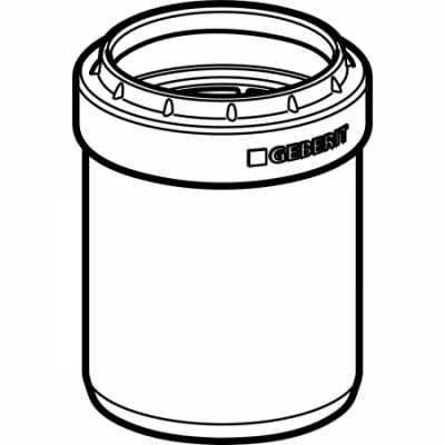 Переход концентрический Geberit Silent-PP, короткий: d=50мм, d1=40мм