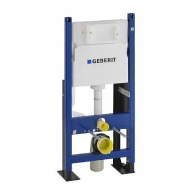 Инсталляция Geberit Duofix для подвесного унитаза, 112 см, со смывным бачком скрытого монтажа Delta 12 см, отдельно стоящий, усиленный