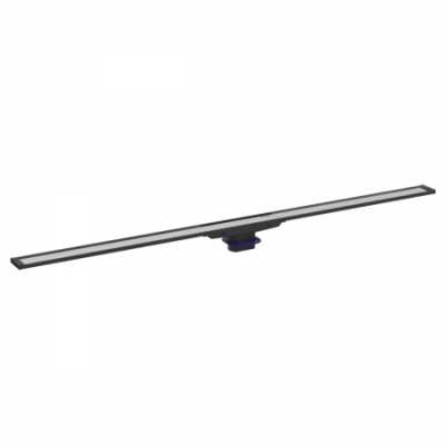 Дренажный канал Geberit CleanLine20: L=30-130см, с покрытием из нержавеющей стали/черная, полированная нержавеющая сталь